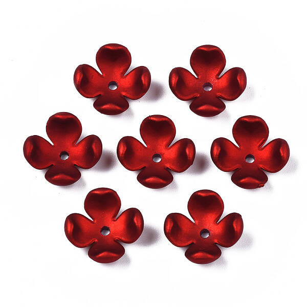 Rubberized Style Opaque Acrylic Bead Caps