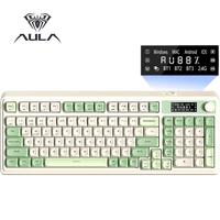 <NEW>AULA S99 Pro Keyboard, Tri-Mode Bluetooth/2.4GHz/USB-C Cute Creamy Gaming Keyboard with Number Pad RGB Backlit, Media Kn...