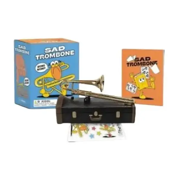 Sad Trombone: Womp, Womp! - Trombone Replica, Stickers & Mini Book Entertainment Gag Gift for Music Lovers with Fun Sound Eff...