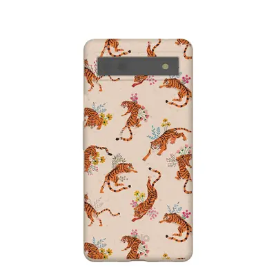Seashell Whimsical Tigers Google Pixel 6a Case