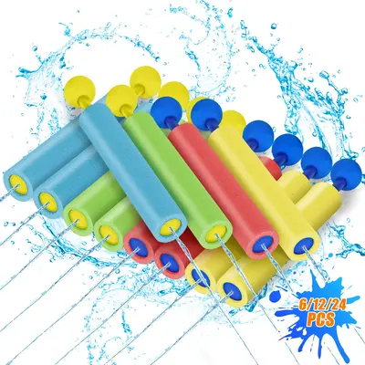 Lehoo Castle Water Shooter 6pcs/12pcs/24pcs, Water Blaster Set, Squirt Guns, Swimming Pool Outdoor Toys, Beach Summer Party G...