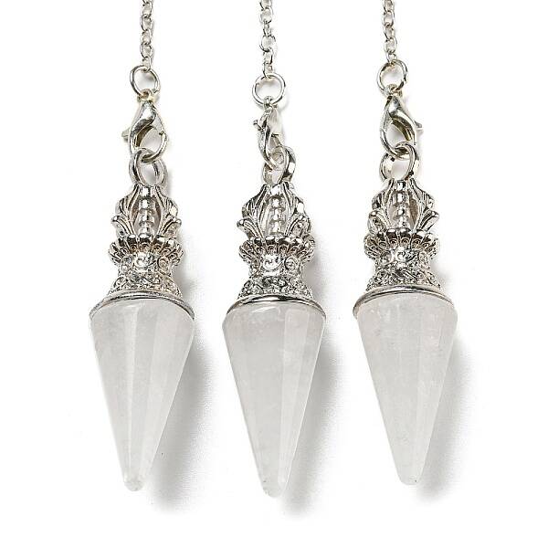 Natural Quartz Crystal Pointed Dowsing Pendulums