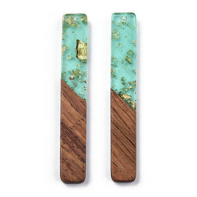 Transparent Resin & Walnut Wood Big Pendants
