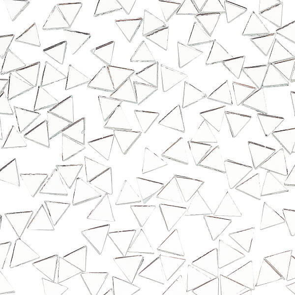 260g 0.5 inch Triangle Glass Mirror Tiles Mini Glass Decorative Mosaic Tiles for Home Decoration Crafts Jewelry Making
