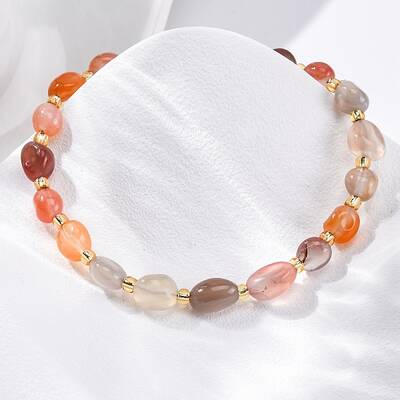 Natural Carnelian Beaded Bracelets for Women