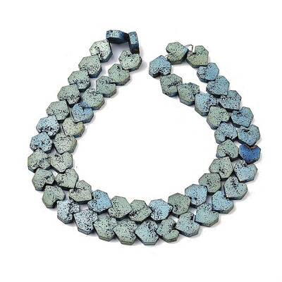 Electroplated Natural Lava Rock Beads Strands