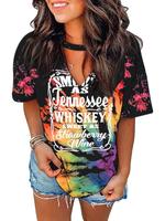 Chulianyouhuo 2025 Plus Size Smooth As Tennessee Whiskey Shirt Women Ring Hole Sleeveless Sexy V-Neck Country Music Tank Top ...