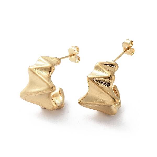 PVD Vacuum Plating 304 Stainless Steel Stud Earrings