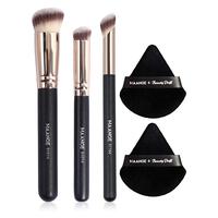 Maange Comfort Makeup Brush Set with Dry Use Puff, 5 Counts/set Versatile Soft Cosmetic Product Makeup Tools for Foundation, ...