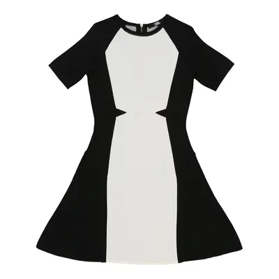 Karl Lagerfeld Midi A-Line Dress - Small Black & White Viscose Blend | Size: small
