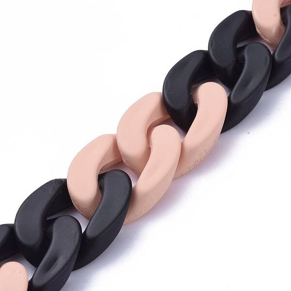 Handmade Opaque Spray Painted Acrylic Curb Chains