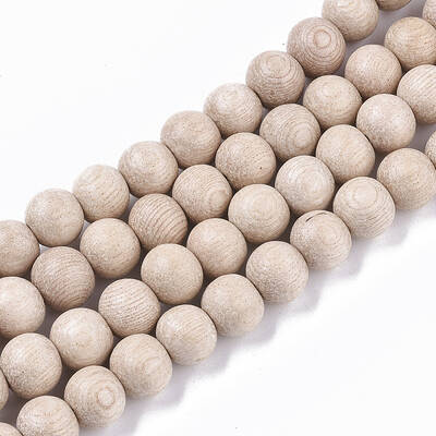 Undyed & Natural Wood Beads Strands