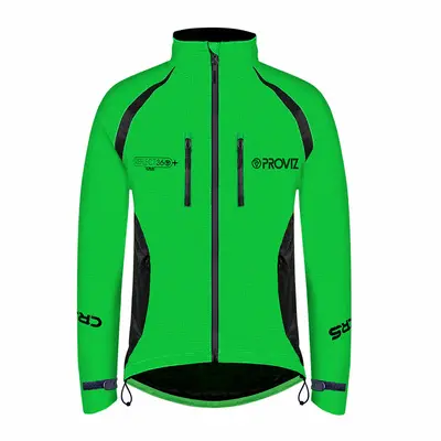 CRS Men's Fully Reflective & Enhanced Waterproof Cycling Jacket