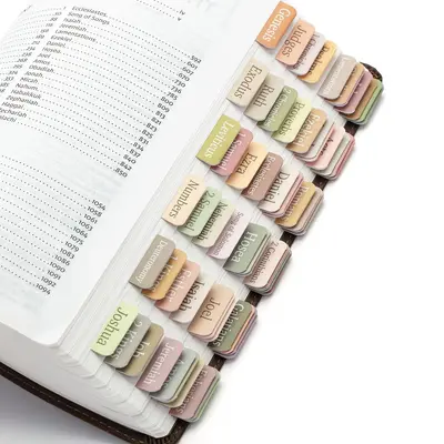 Bible Tab, 5 Sheets Mixed Color Index Tab, Laminated Index Tab for Book Decor [Package List as Picture Shown]