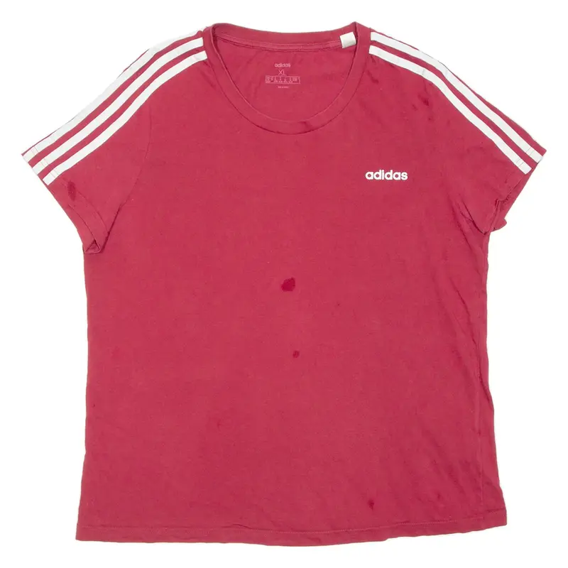 ADIDAS Womens T-Shirt Red XL