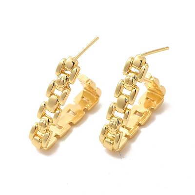 Rack Plating Brass Triangle Stud Earrings for Women