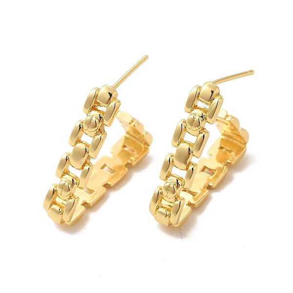 Rack Plating Brass Triangle Stud Earrings for Women
