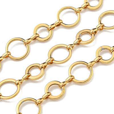 10M Ion Plating(IP) 304 Stainless Steel Donut & Infinity Link Chains