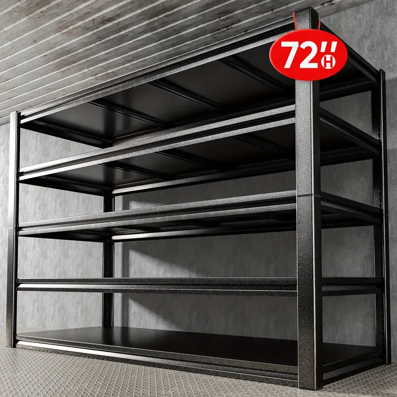 Heavy-duty adjustable garage storage shelves can bear 3000 pounds metal industrial shelves for tool storage, multi-functional...