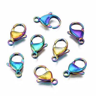 Ion Plating(IP) 304 Stainless Steel Lobster Claw Clasps