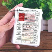 EKG & ECG Rhythms Cheat Sheet Card, 12 Sheets/set Pocket Card with Hanging Hole, Medical Pocket Card for Healthcare, Nursing,...