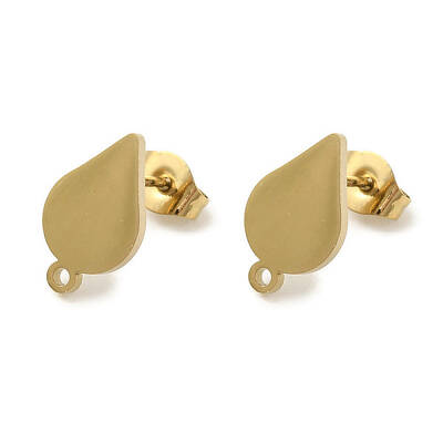 Ion Plating(IP) 304 Stainless Steel Stud Earring Findings