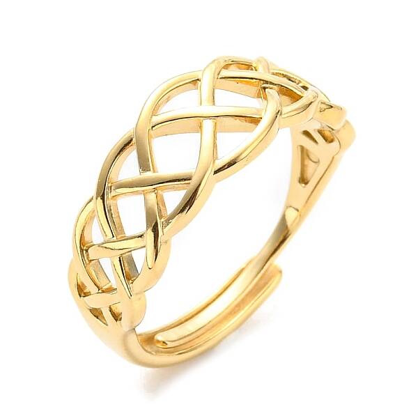 Adjustable 304 Stainless Steel Sailor's Knot Ring for Women