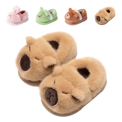 Drecage Toddler Kids Slippers Girls Boys House Shoes Winter Plush Warm Soft with Cute Cartoon Design Indoor Shoes for Boys an...