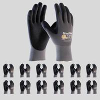 MaxiFlex Work Gloves Nitrile Coated 12-Pack Touchscreen Compatible with Outdoor Precision Tasks, Flexible Design, Durable and...