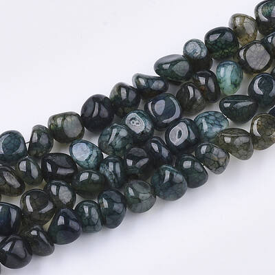 Natural Dragon Veins Agate Beads Strands