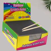 Rainbow Scratch Paper, Rainbow Scratch Art for Kids, Magic Scratch Art Paper Scratch Off Art Box of Rainbow Mini Notes for Ki...