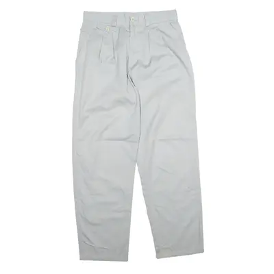 MOUSTACHE Pleated Trousers Blue Regular Tapered Womens W28 L26