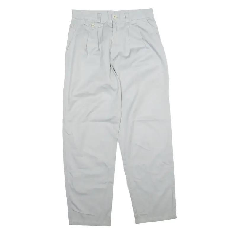 MOUSTACHE Pleated Trousers Blue Regular Tapered Womens W28 L26