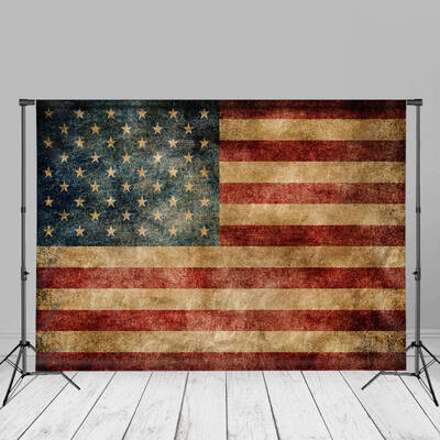 Retro US Flag American Independence Day Backdrop - Aperturee