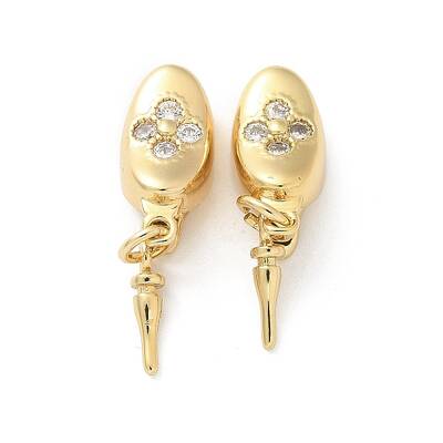 Brass Micro Pave Clear Cubic Zirconia Box Clasps