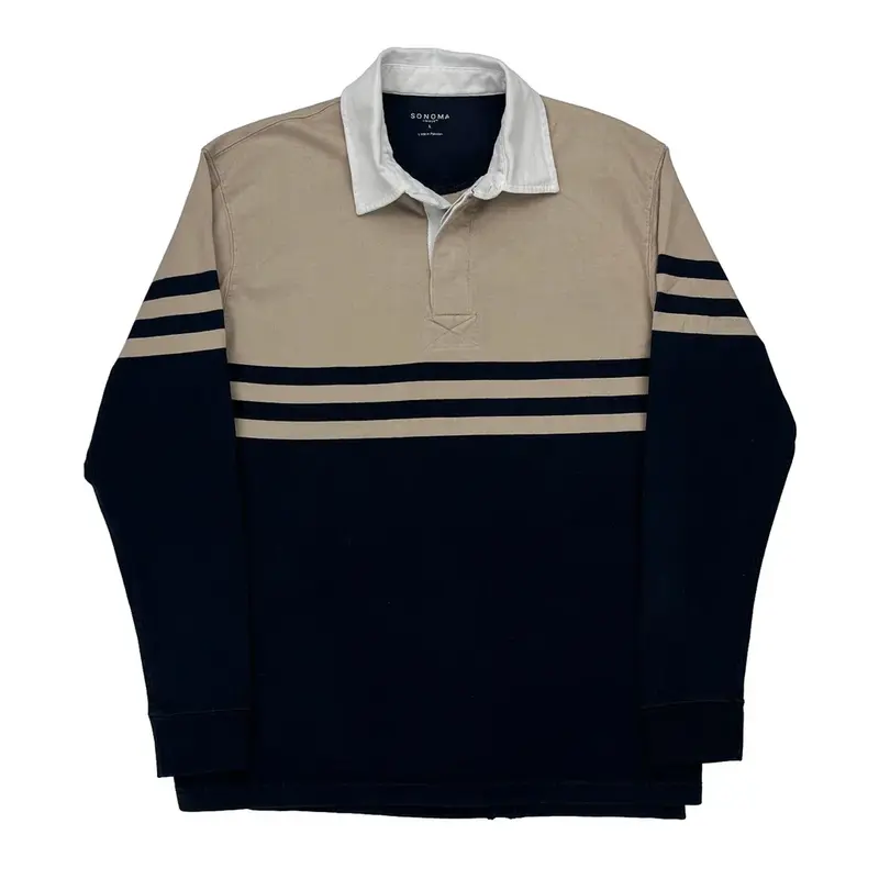 Sonoma Rugby Shirt - Large Beige Cotton