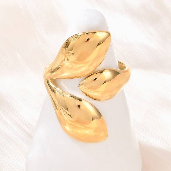 Teardrop 304 Stainless Steel Open Cuff Rings