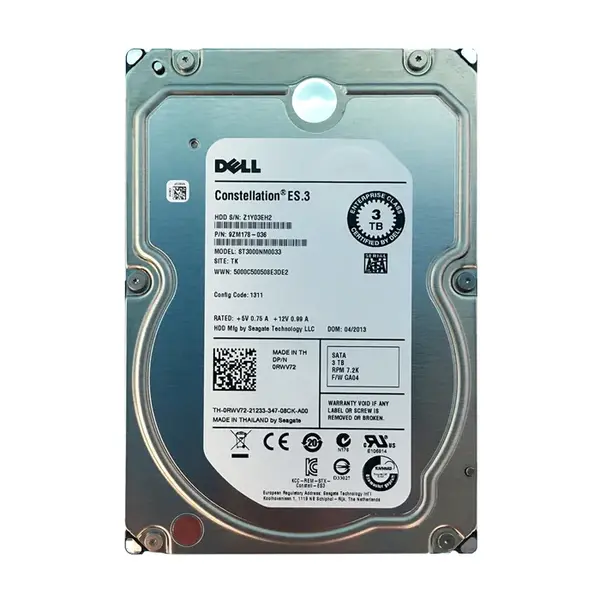 RWV72 Dell 3TB 6Gb/s SATA 7200 3.5-Inch Hard Drive