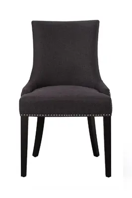 Black Scooped Back Dining Chair | Andrew Martin Theodore