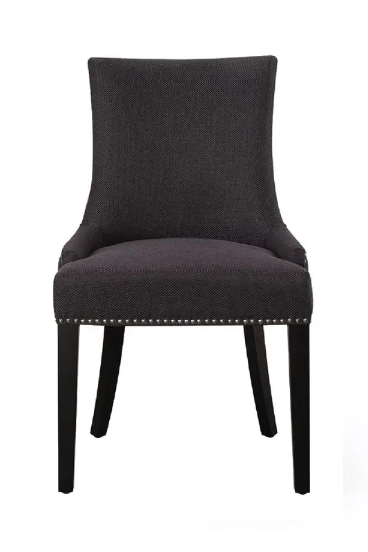 Black Scooped Back Dining Chair | Andrew Martin Theodore