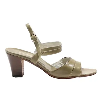 CLEOPATRE Strappy Heels Green Suede Womens UK 4