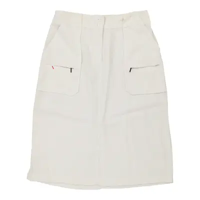 Marlboro Classics Midi Skirt - 33W UK 14 White Cotton