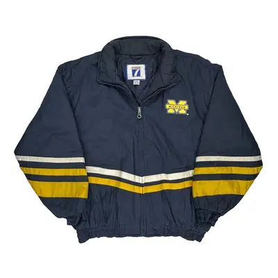 Michigan Logo 7 College Jacket - 2XL Navy Nylon