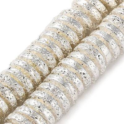 Electroplated Natural Lava Rock Beads Strands