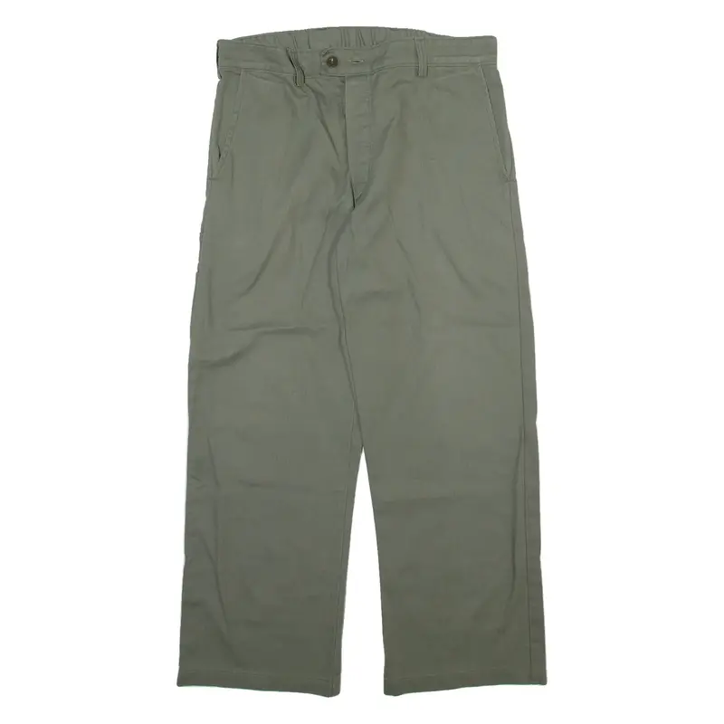 FISCHER PECHEUR Workwear Mens Trousers Grey Relaxed Straight W32 L28