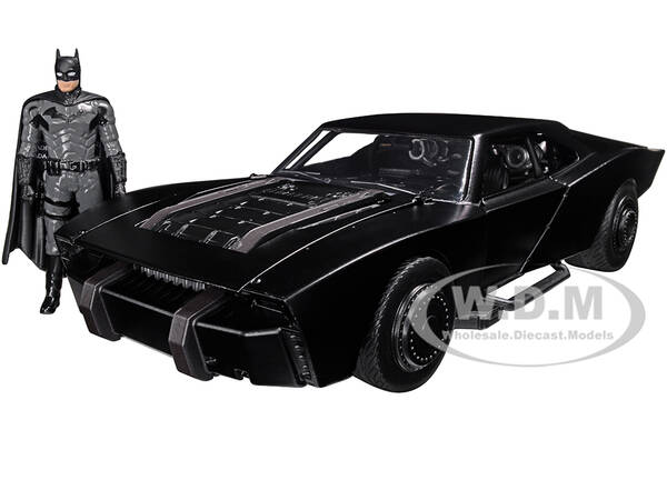 Batmobile Matt Black with Batman Diecast Figure \