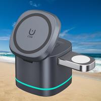 3 in 1 Portable Wireless Charger, 15W Fast Charging Station for iPhone 16 15 14 Pro Max Plus & Apple Watch & Airpods, Magneti...