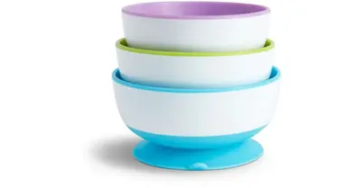 Munchkin Stay Put Suction Bowl 6 Months+ 3 Pieces