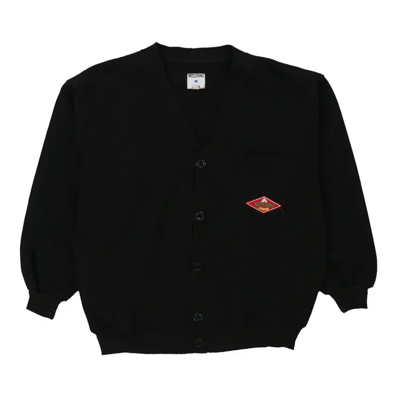 12 Years Moschino Cardigan - Medium Black Cotton | Size: medium