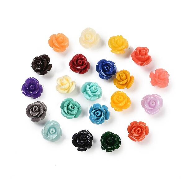 Synthetic Coral Carved Beads
